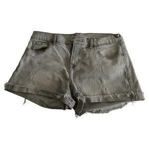 Old navy boyfriend denim shorts grayish white size 12 standard cotton blend